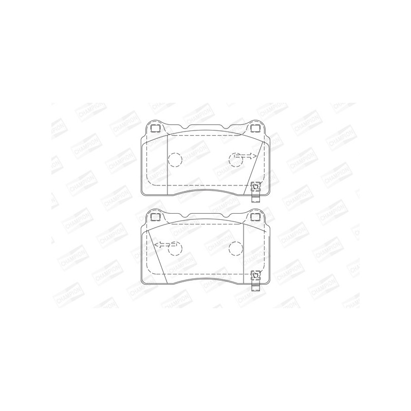 Jeu de quatre plaquettes de frein à disque CHAMPION