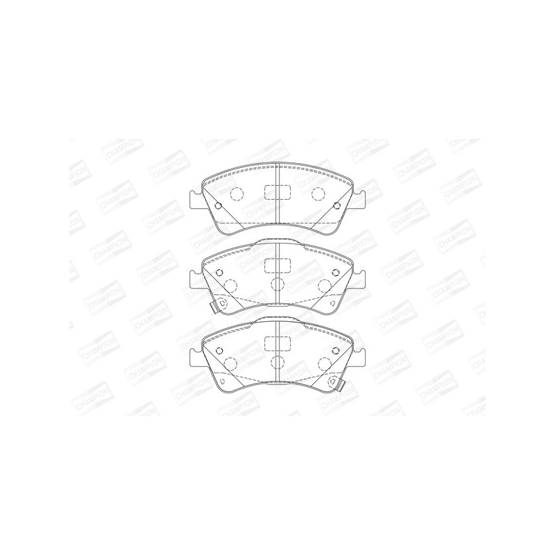 Jeu de quatre plaquettes de frein à disque CHAMPION