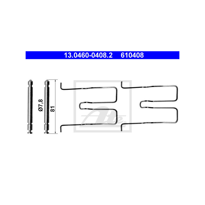 Kit d'accessoires (plaquette de frein) ATE