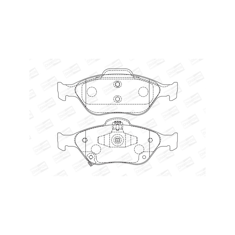 Jeu de quatre plaquettes de frein à disque CHAMPION