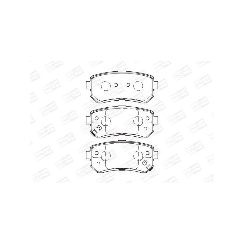 Jeu de quatre plaquettes de frein à disque CHAMPION