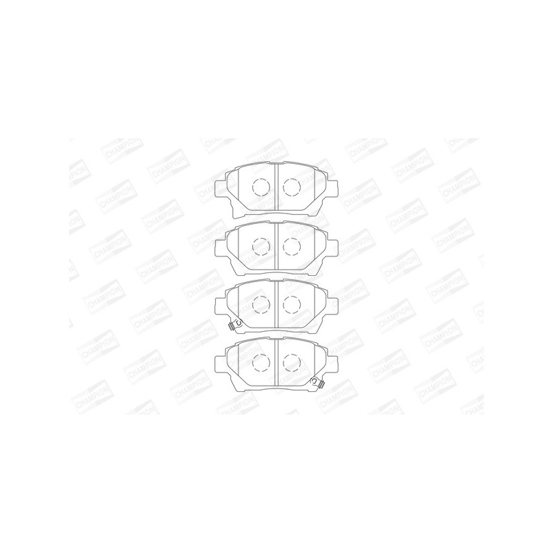Jeu de quatre plaquettes de frein à disque CHAMPION