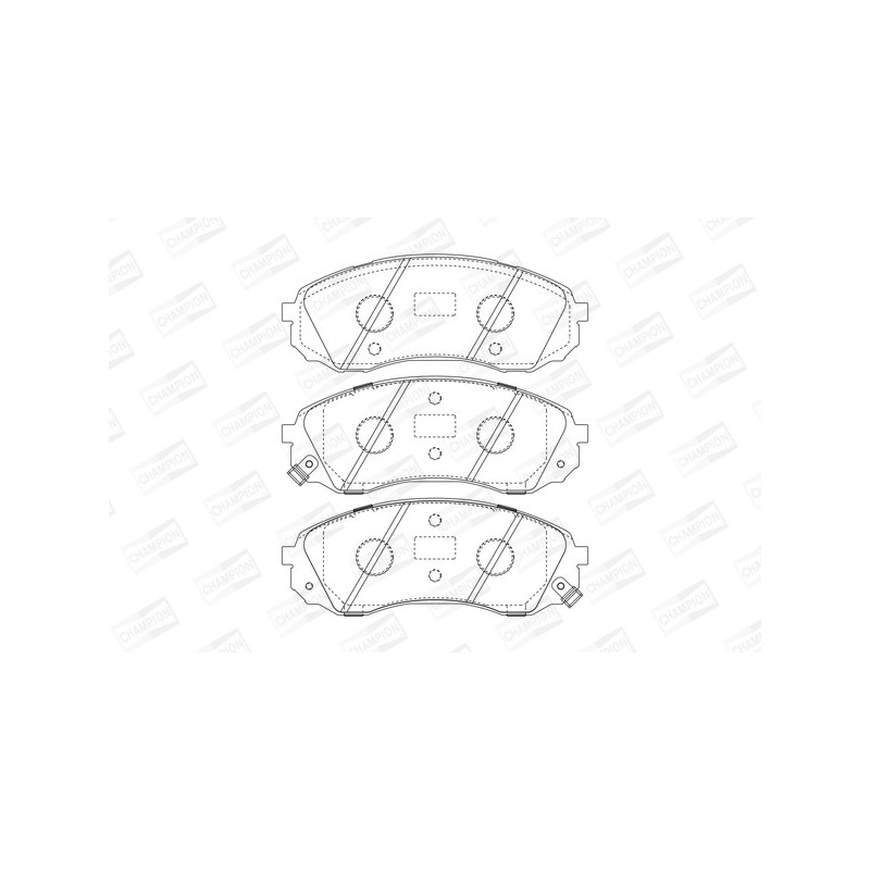 Jeu de quatre plaquettes de frein à disque CHAMPION