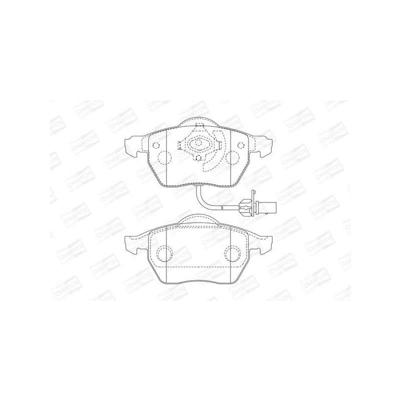 Jeu de quatre plaquettes de frein à disque CHAMPION