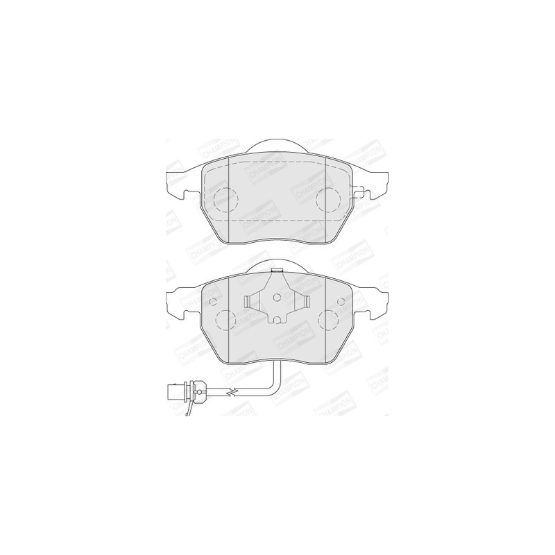 Jeu de quatre plaquettes de frein à disque CHAMPION