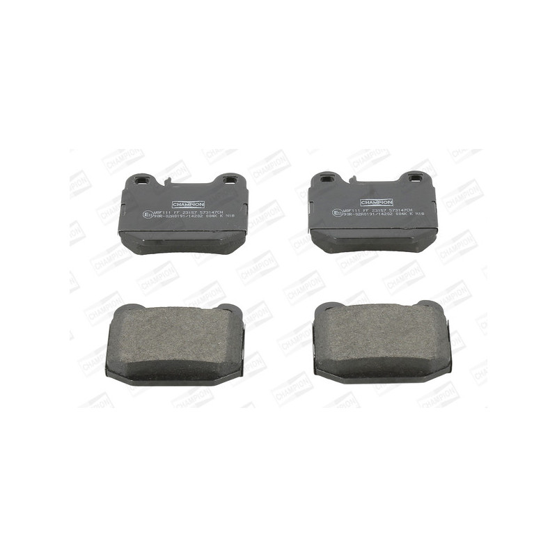 Jeu de quatre plaquettes de frein à disque CHAMPION