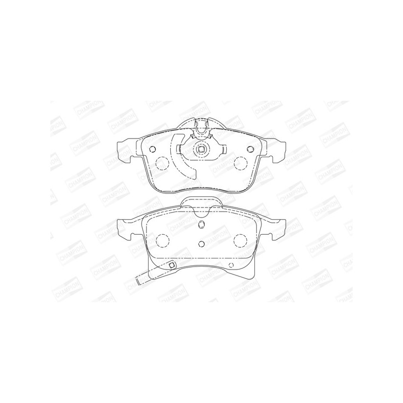 Jeu de quatre plaquettes de frein à disque CHAMPION