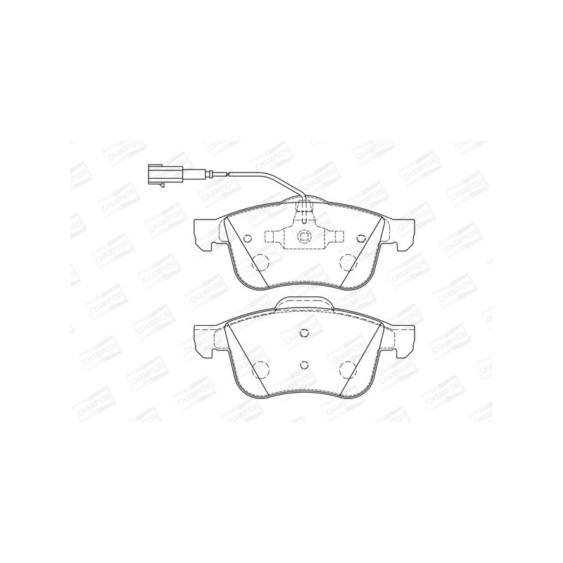 Jeu de quatre plaquettes de frein à disque CHAMPION