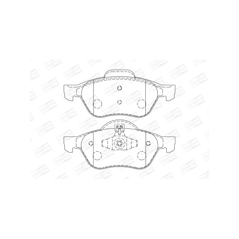 Jeu de quatre plaquettes de frein à disque CHAMPION