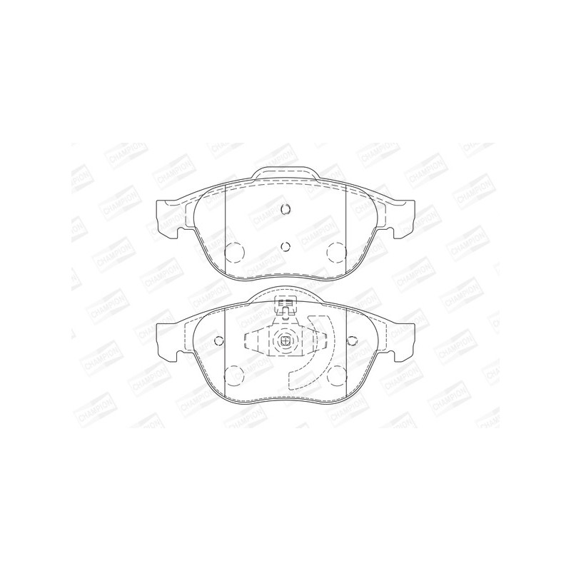 Jeu de quatre plaquettes de frein à disque CHAMPION