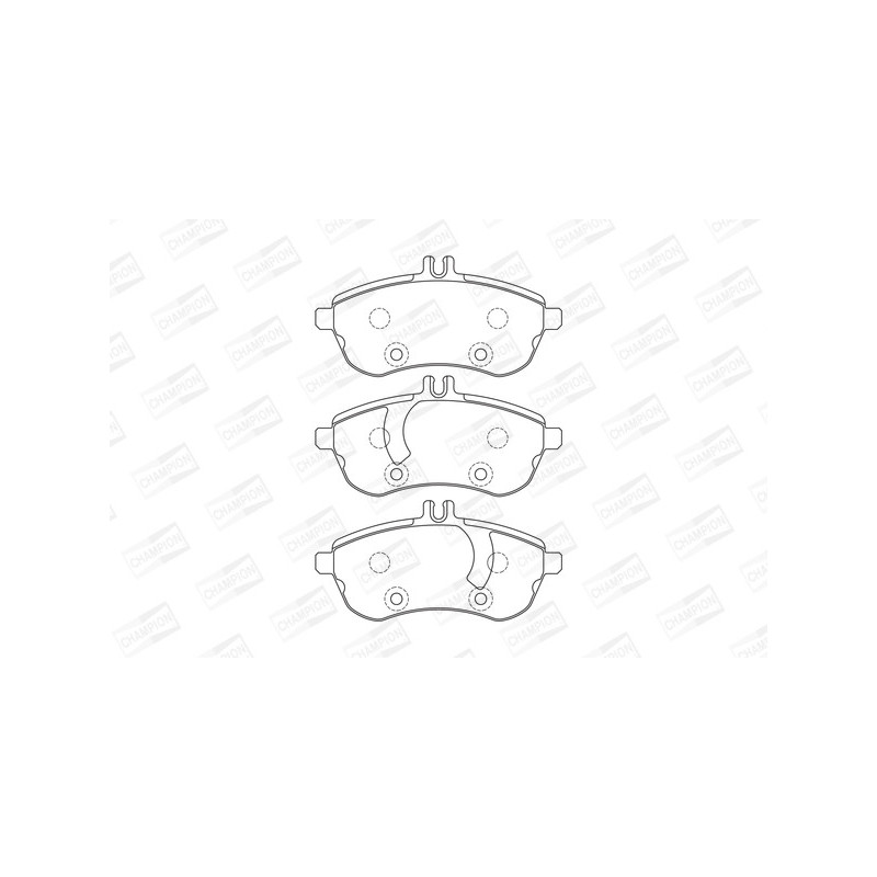 Jeu de quatre plaquettes de frein à disque CHAMPION