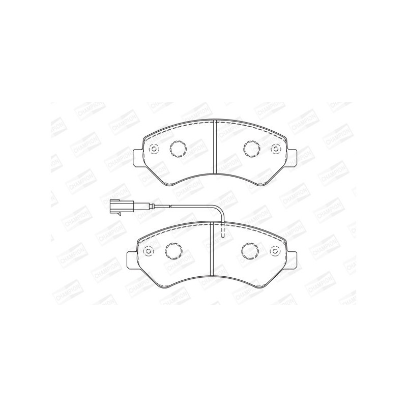 Jeu de quatre plaquettes de frein à disque CHAMPION