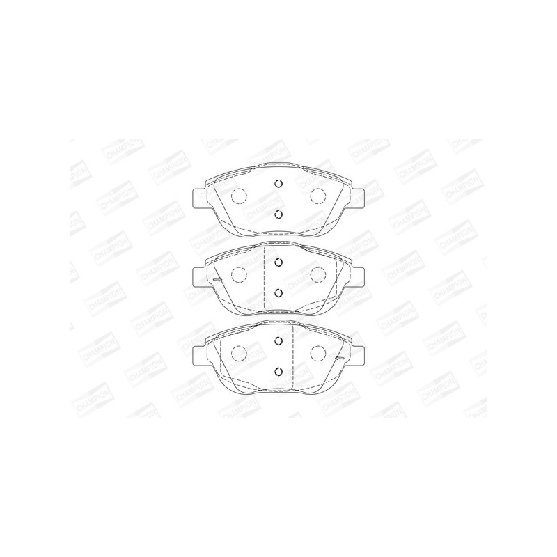 Jeu de quatre plaquettes de frein à disque CHAMPION