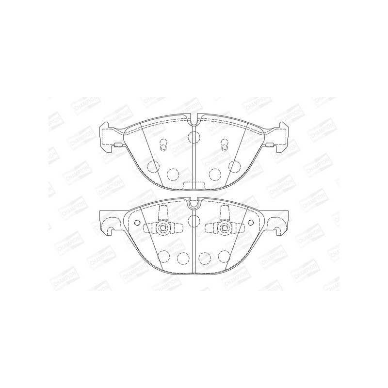 Jeu de quatre plaquettes de frein à disque CHAMPION