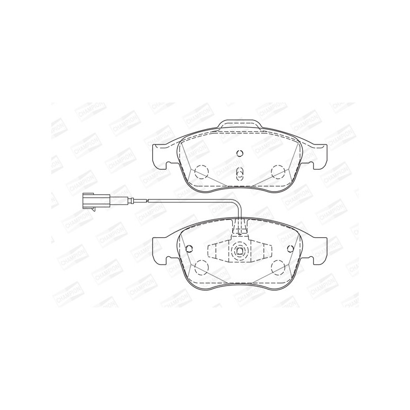 Jeu de quatre plaquettes de frein à disque CHAMPION