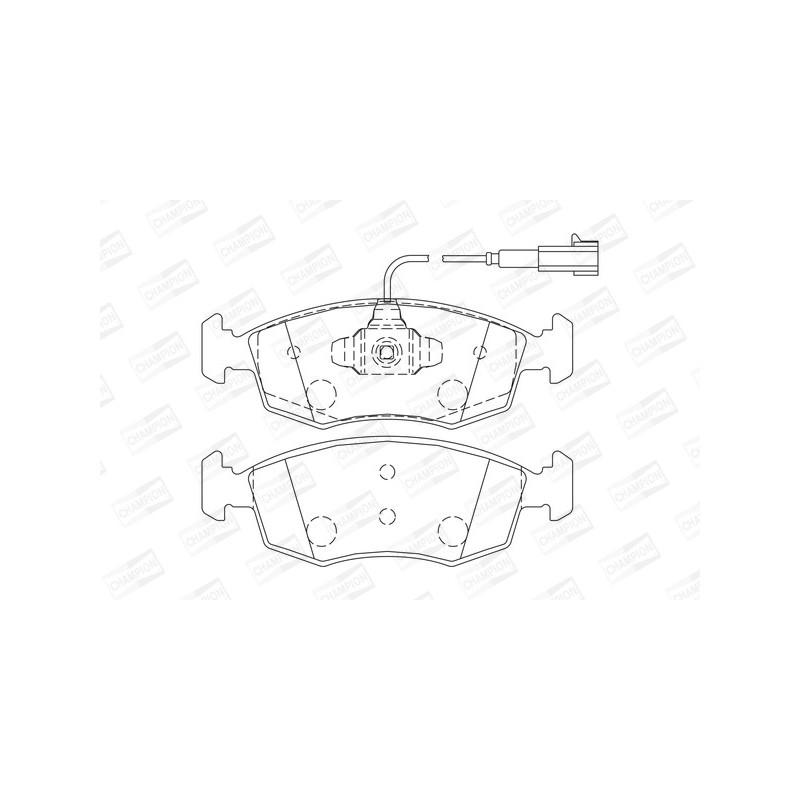 Jeu de quatre plaquettes de frein à disque CHAMPION