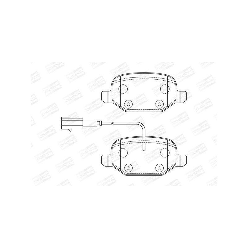 Jeu de quatre plaquettes de frein à disque CHAMPION