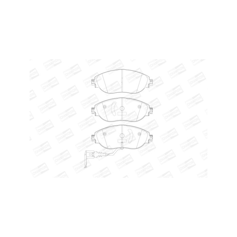 Jeu de quatre plaquettes de frein à disque CHAMPION