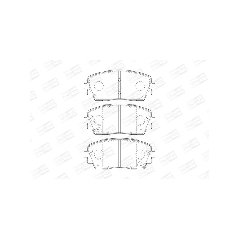 Jeu de quatre plaquettes de frein à disque CHAMPION