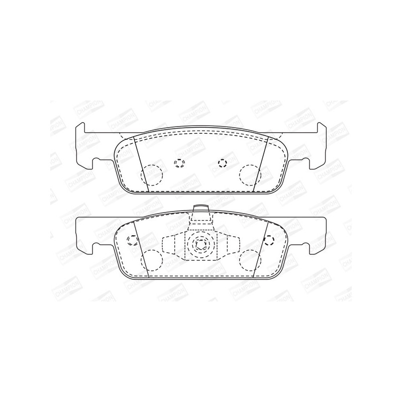 Jeu de quatre plaquettes de frein à disque CHAMPION