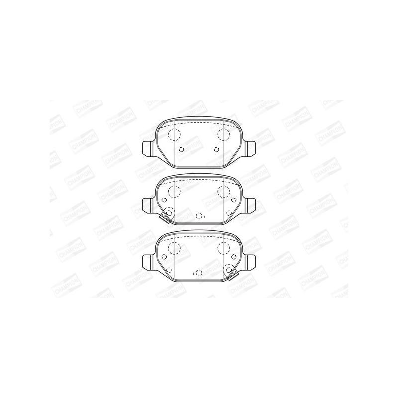 Jeu de quatre plaquettes de frein à disque CHAMPION