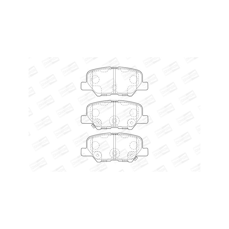 Jeu de quatre plaquettes de frein à disque CHAMPION