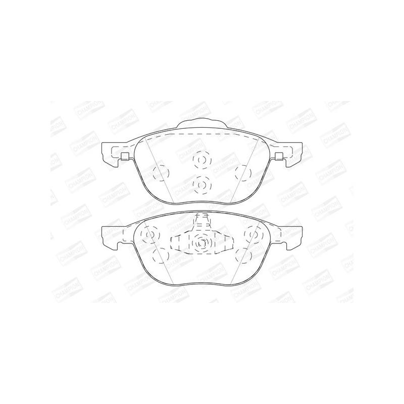 Jeu de quatre plaquettes de frein à disque CHAMPION