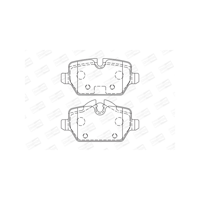 Jeu de quatre plaquettes de frein à disque CHAMPION