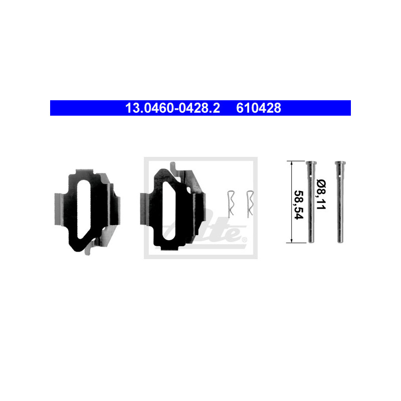 Kit d'accessoires (plaquette de frein) ATE