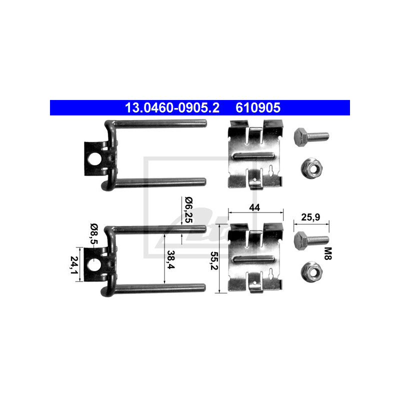 Kit d'accessoires (plaquette de frein) ATE