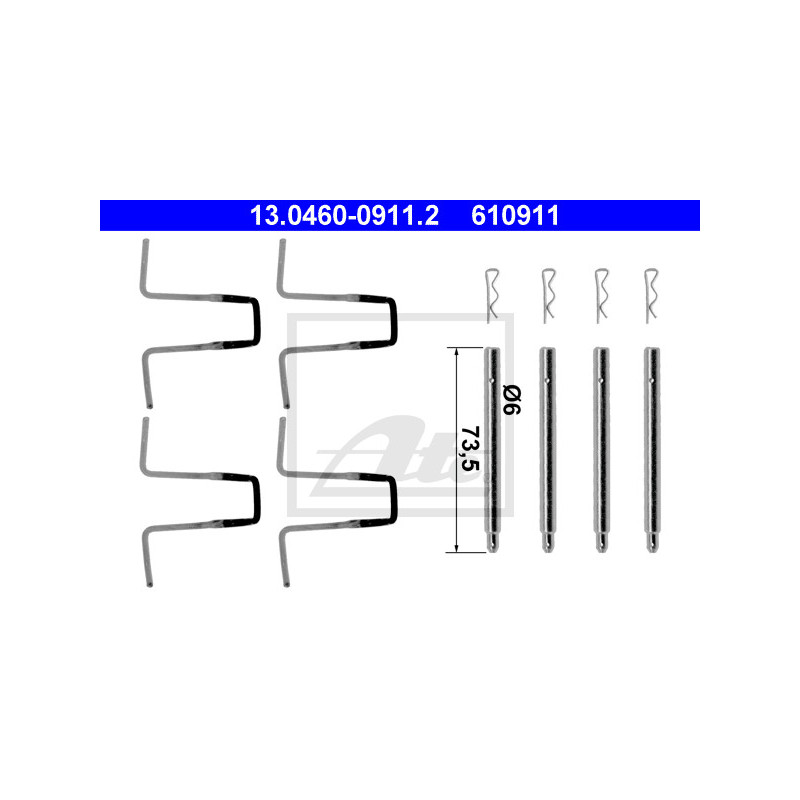 Kit d'accessoires (plaquette de frein) ATE