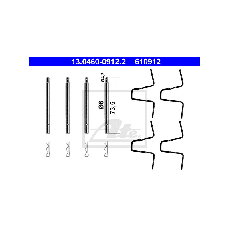 Kit d'accessoires (plaquette de frein) ATE