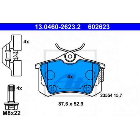 Jeu de quatre plaquettes de...