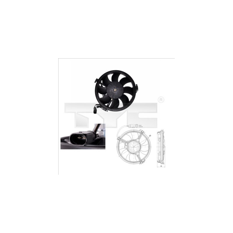Ventilateur (refroidissement moteur) TYC