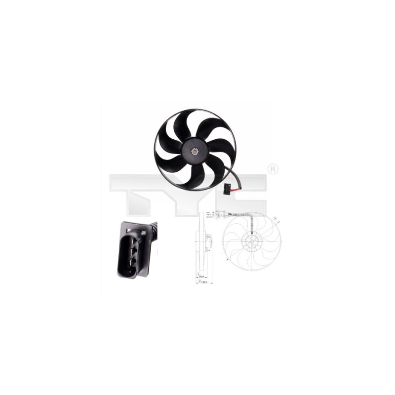 Ventilateur (refroidissement moteur) TYC
