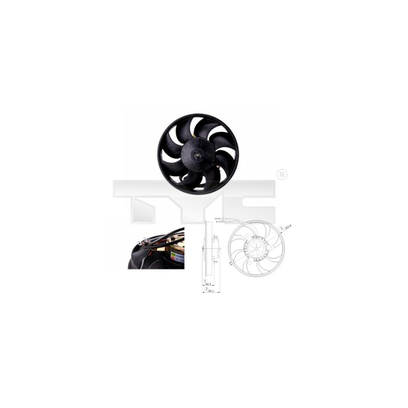 Ventilateur (refroidissement moteur) TYC