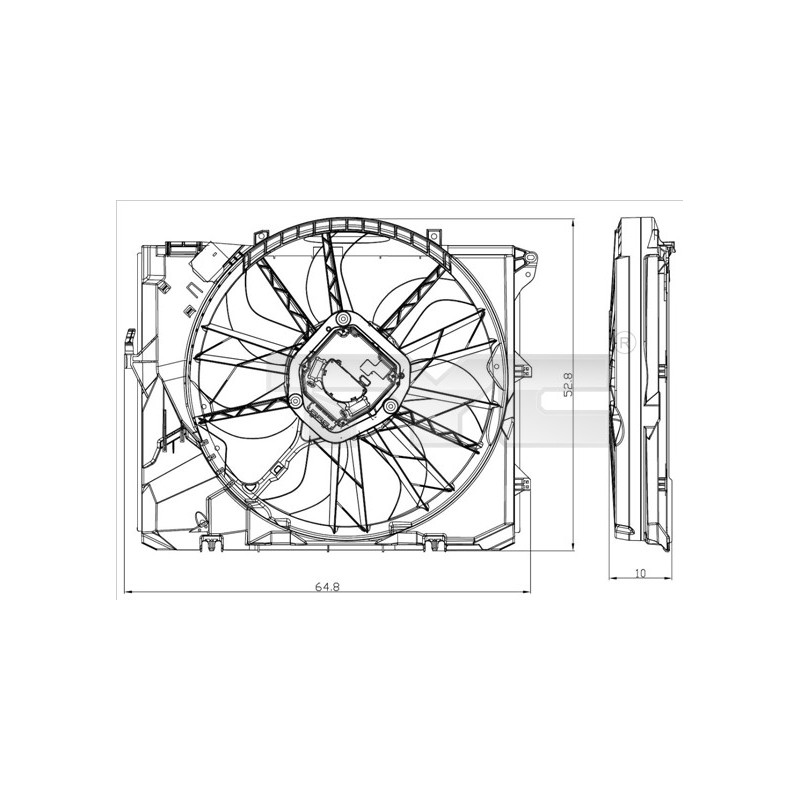 Ventilateur (refroidissement moteur) TYC