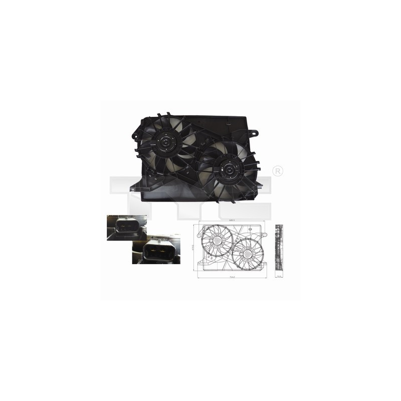 Ventilateur (refroidissement moteur) TYC