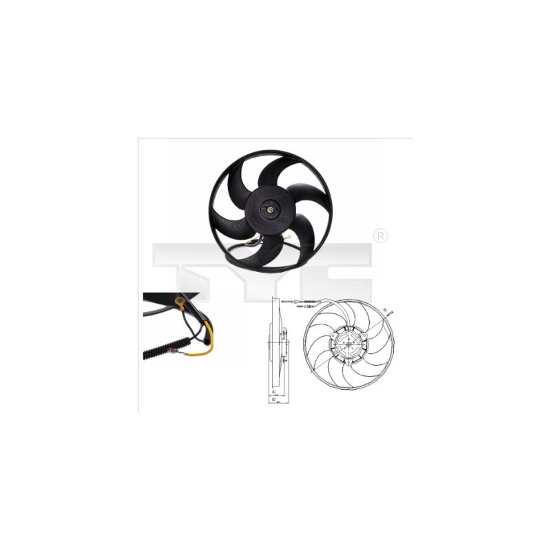Ventilateur (refroidissement moteur) TYC