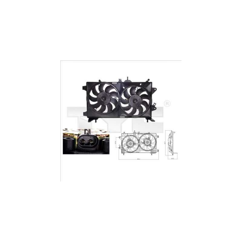 Ventilateur (refroidissement moteur) TYC