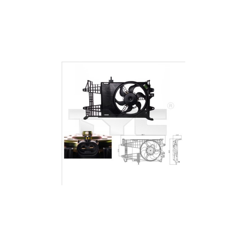 Ventilateur (refroidissement moteur) TYC