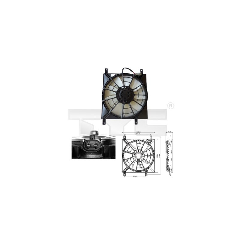 Ventilateur (refroidissement moteur) TYC