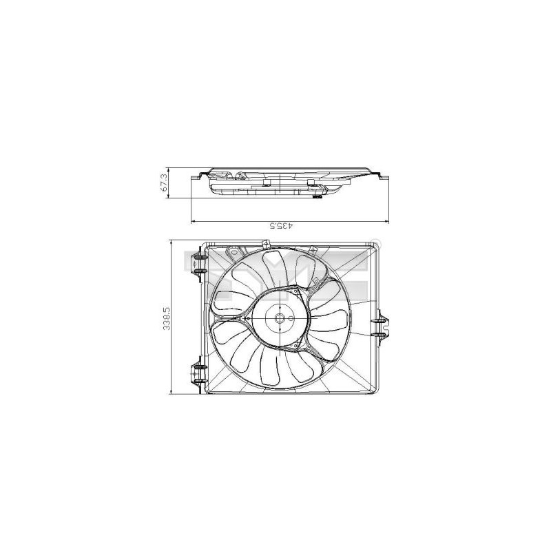 Ventilateur (refroidissement moteur) TYC