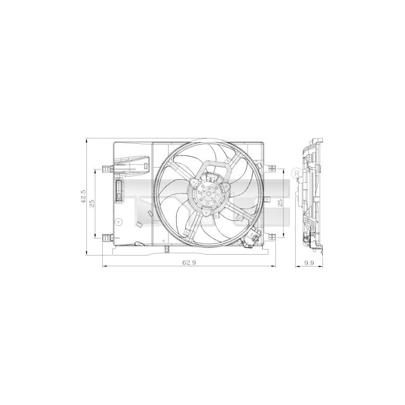 Ventilateur (refroidissement moteur) TYC