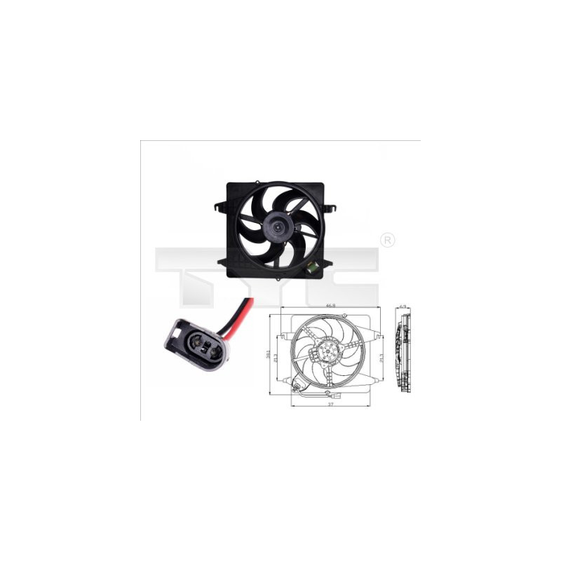 Ventilateur (refroidissement moteur) TYC