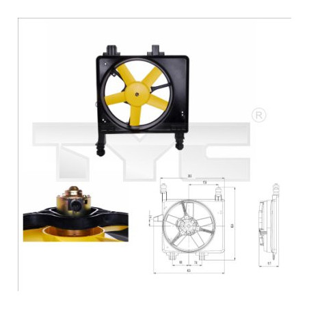 Ventilateur (refroidissement moteur) TYC