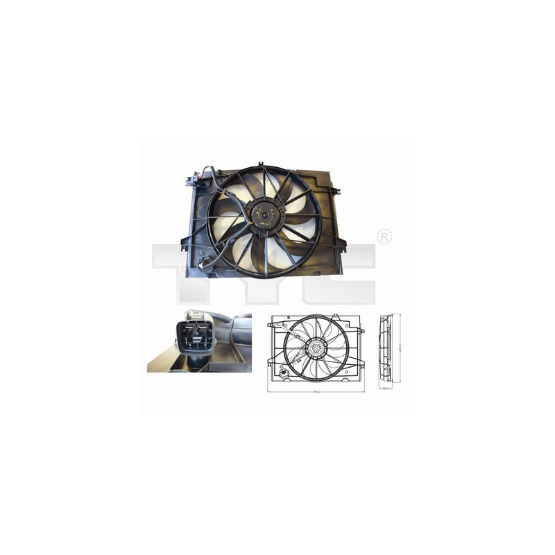 Ventilateur (refroidissement moteur) TYC