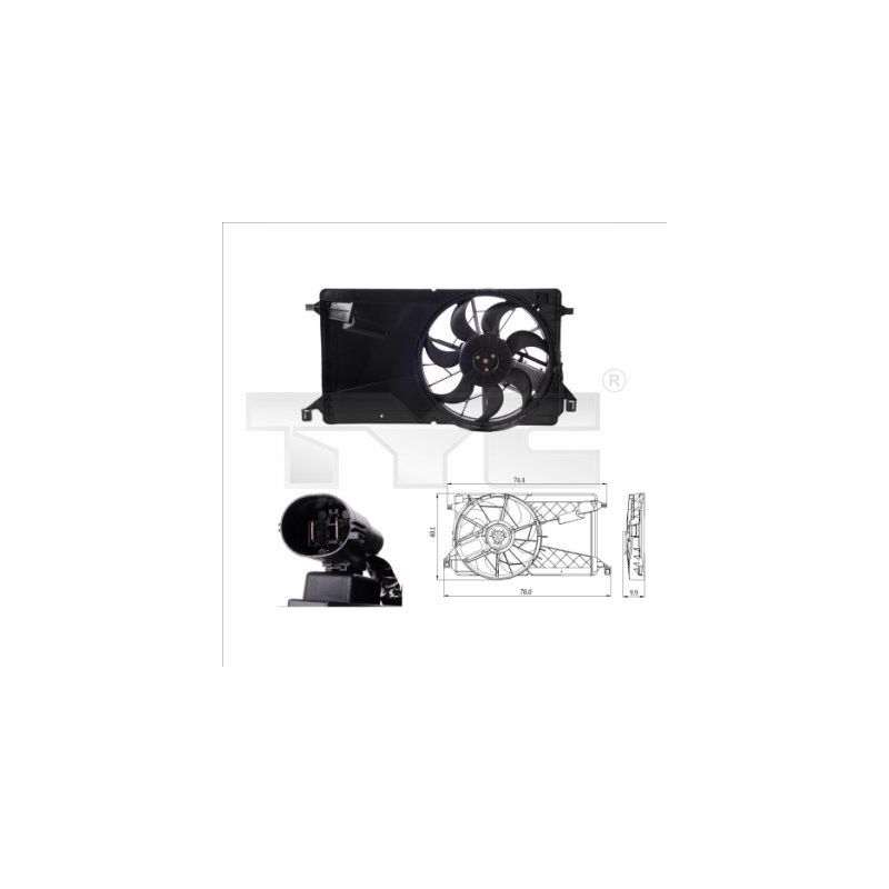 Ventilateur (refroidissement moteur) TYC