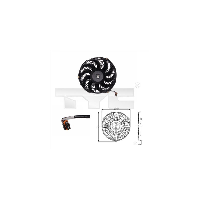 Ventilateur (refroidissement moteur) TYC