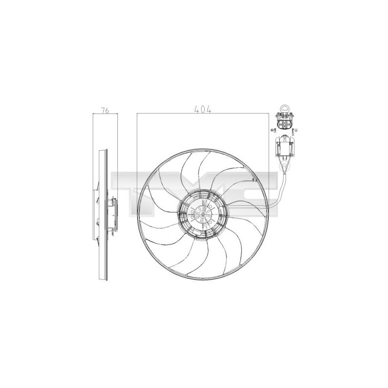 Ventilateur (refroidissement moteur) TYC